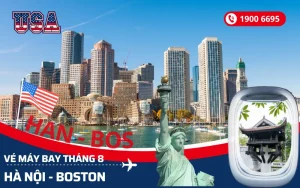 Bán vé máy bay Hà Nội (HAN) đi Boston Mỹ tháng 8